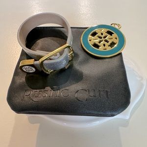 Rustic cuff leather bracelet